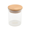 Amazon Top Seller 2019 Borosilicate Honey Candy Herb Weed 350ml 400ml Food Storage Glass Jar with Airtight Bamboo Lid